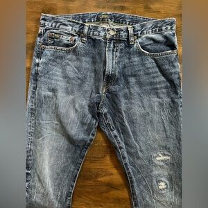 Polo by Ralph Lauren Varick Slim straight Distressed Blue Jeans 34x32